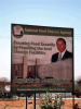 Panneau publicitaire dans la banlieue de la capitale Lilongwe